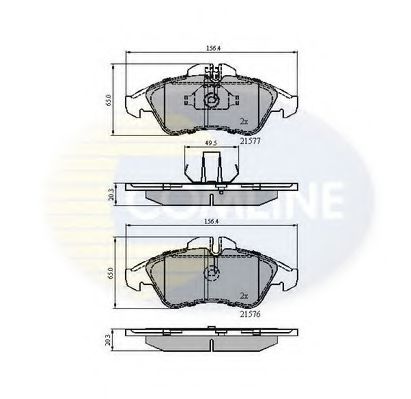 Тормозные колодки COMLINE CBP0212