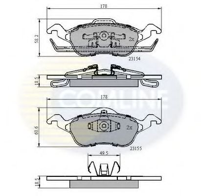 Тормозные колодки COMLINE CBP0490