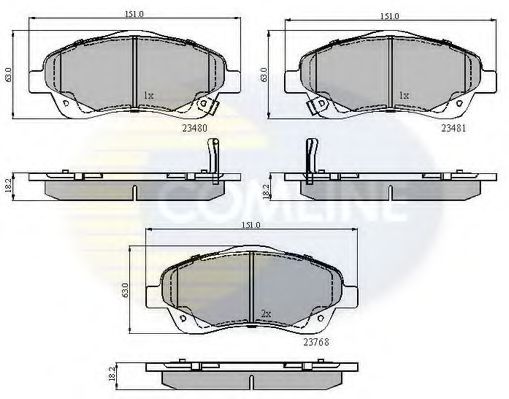 Тормозные колодки COMLINE CBP31140