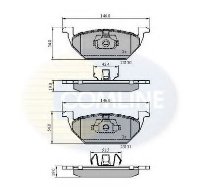 Тормозные колодки COMLINE CBP0889