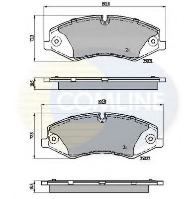 Тормозные колодки COMLINE CBP02030