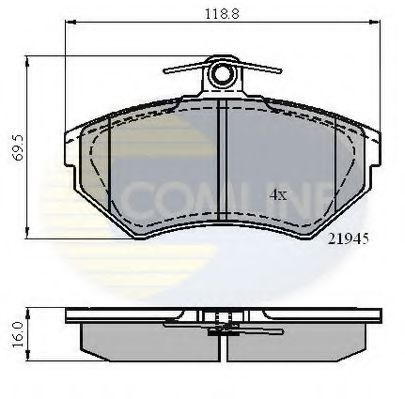 Тормозные колодки COMLINE CBP0989