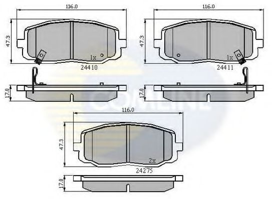 Тормозные колодки COMLINE CBP31319