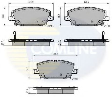 Тормозные колодки COMLINE CBP31586