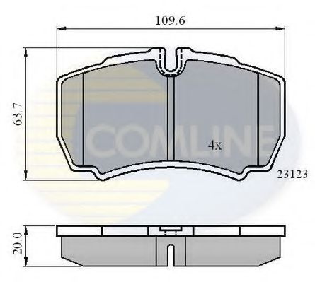 Тормозные колодки COMLINE CBP01034