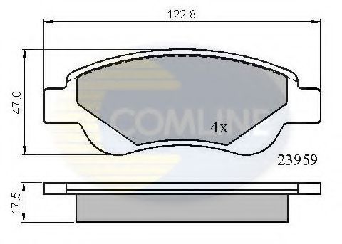 Тормозные колодки COMLINE CBP01552
