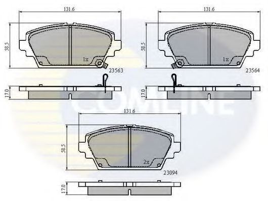 Тормозные колодки COMLINE CBP3802