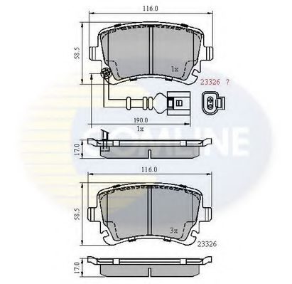 Тормозные колодки COMLINE CBP11313