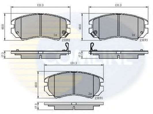 Тормозные колодки COMLINE CBP31196
