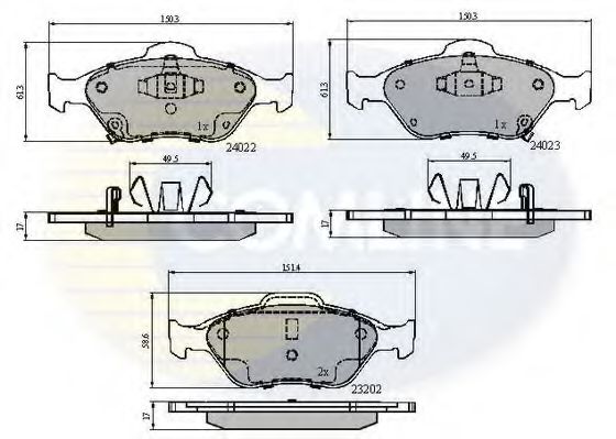 Тормозные колодки COMLINE CBP31637