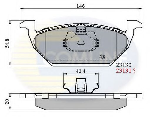 Тормозные колодки COMLINE CBP0737