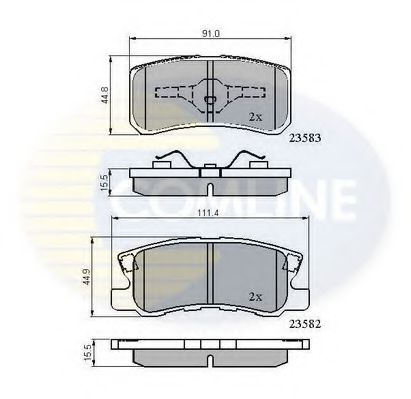 Тормозные колодки COMLINE CBP0905