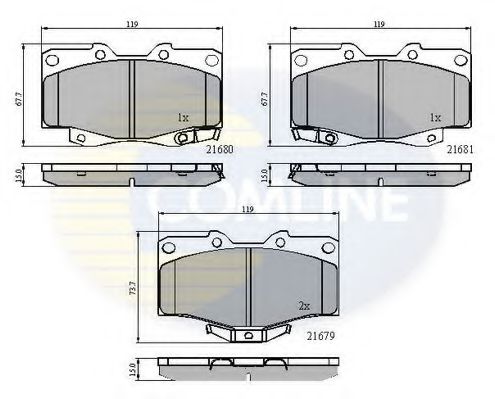 Тормозные колодки COMLINE CBP3333