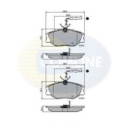 Тормозные колодки COMLINE CBP11001
