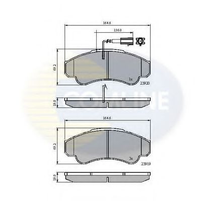 Тормозные колодки COMLINE CBP11041