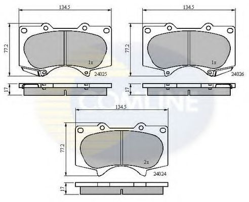 Тормозные колодки COMLINE CBP31201