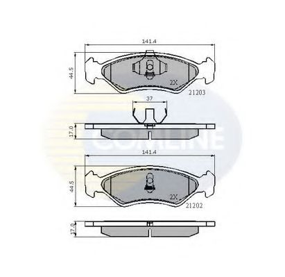 Тормозные колодки COMLINE CBP0502