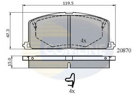 Тормозные колодки COMLINE CBP3163
