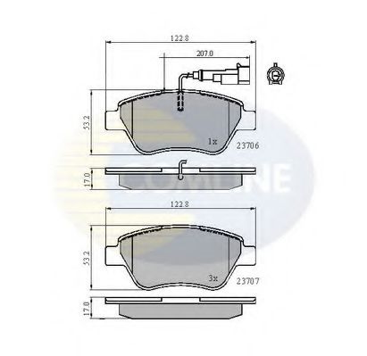 Тормозные колодки COMLINE CBP11702