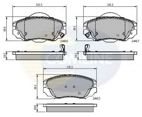 Тормозные колодки COMLINE CBP31679