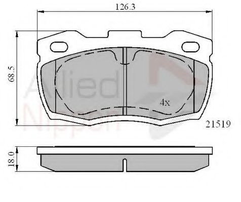 Тормозные колодки COMLINE ADB01052