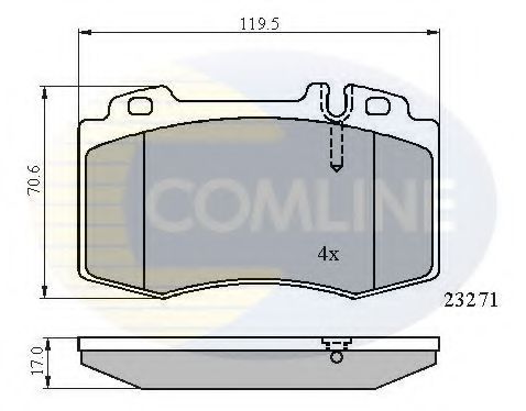 Тормозные колодки COMLINE CBP01117