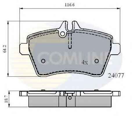Тормозные колодки COMLINE CBP01592