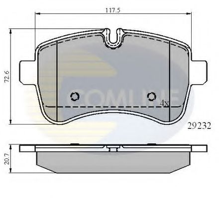 Тормозные колодки COMLINE CBP01617