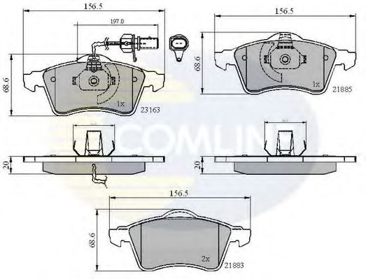 Тормозные колодки COMLINE CBP1852