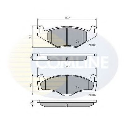 Тормозные колодки COMLINE CBP0148