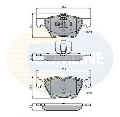 Тормозные колодки COMLINE CBP0913