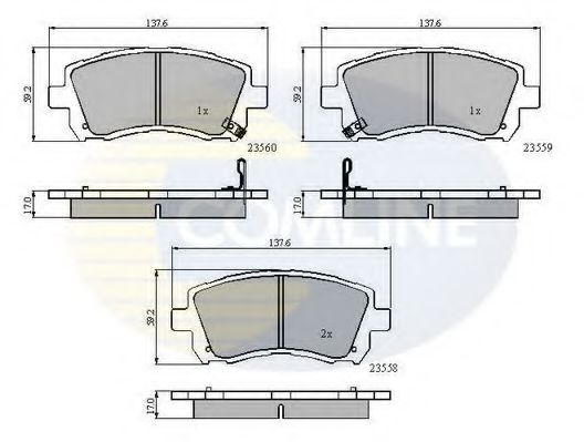 Тормозные колодки COMLINE CBP3722
