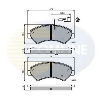 Тормозные колодки COMLINE CBP11623