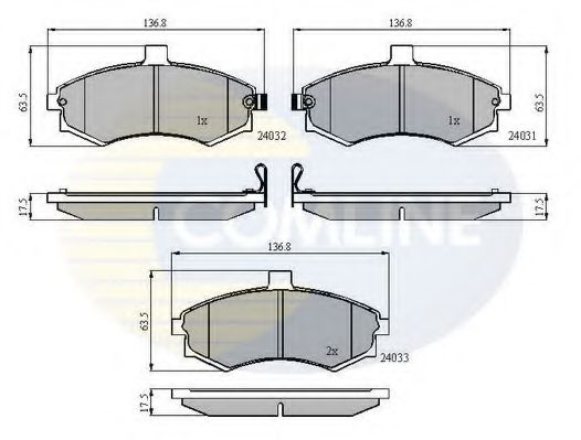 Тормозные колодки COMLINE CBP31176