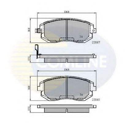 Тормозные колодки COMLINE CBP31208