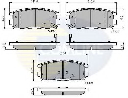 Тормозные колодки COMLINE CBP31580