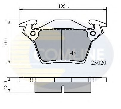 Тормозные колодки COMLINE CBP0888