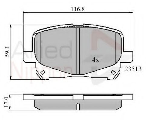 Тормозные колодки COMLINE ADB0904