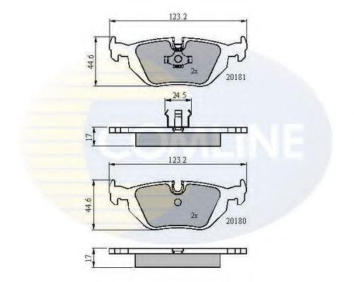 Тормозные колодки COMLINE CBP0166