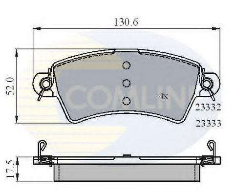 Тормозные колодки COMLINE CBP01549