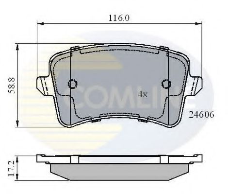 Тормозные колодки COMLINE CBP01709
