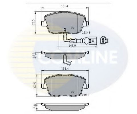 Тормозные колодки COMLINE CBP11147
