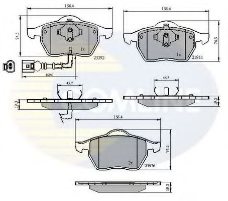 Тормозные колодки COMLINE CBP11111