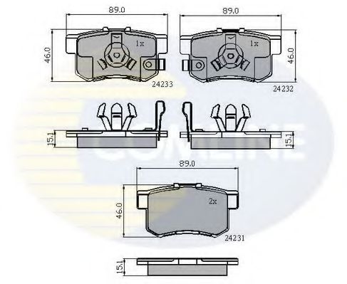 Тормозные колодки COMLINE CBP31736