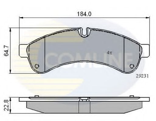 Тормозные колодки COMLINE CBP01727