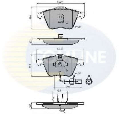 Тормозные колодки COMLINE CBP11200