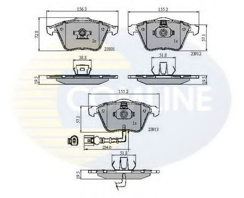 Тормозные колодки COMLINE CBP11628
