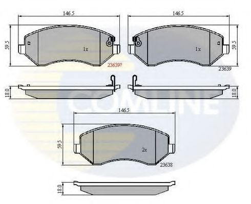 Тормозные колодки COMLINE CBP31162