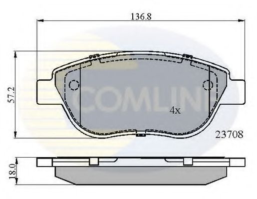 Тормозные колодки COMLINE CBP01783