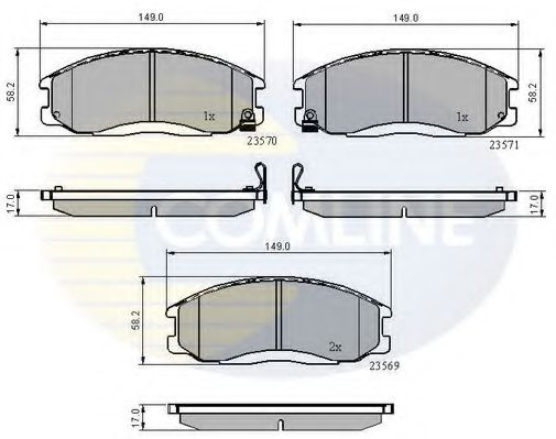 Тормозные колодки COMLINE CBP3938